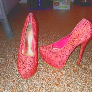 Size 5 (6 inch pink diamond) stilettos